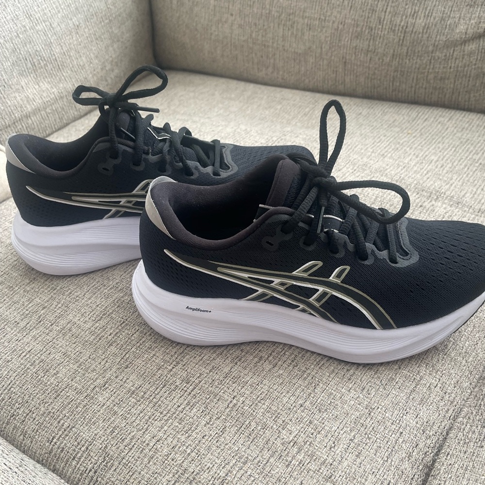 ASICS Black and White Athletic Sneakers